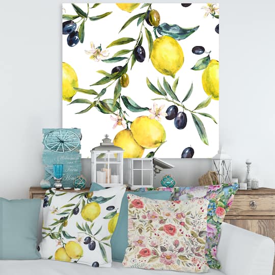 Designart - Lemon and Olive Branches II